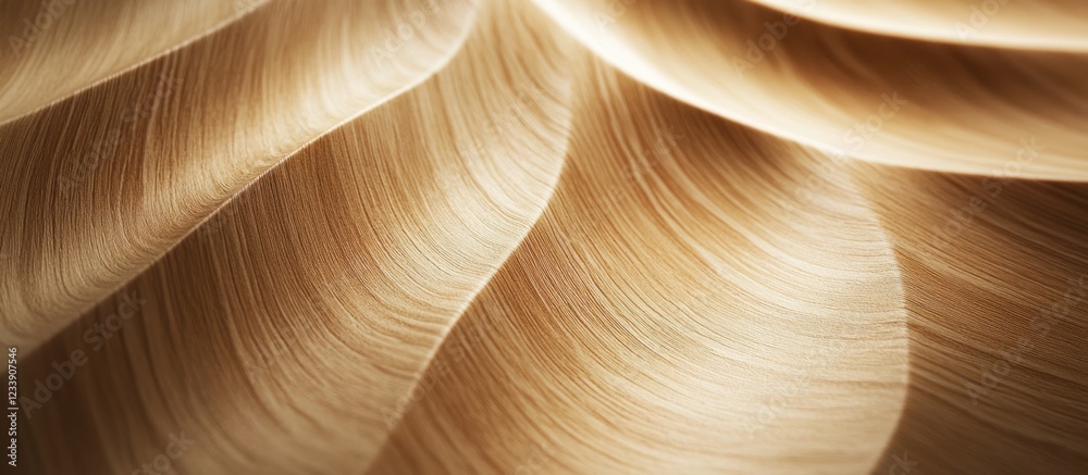 Aufkleber abstract close-up of smooth wavy textured surface in warm tones with ample copy space for text place