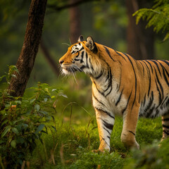 Obraz premium Amazing Bengal tiger in its natural habitat.