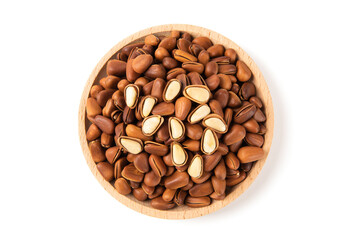 pine nuts isolated on white background