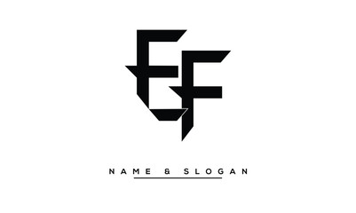 FE, EF Abstract Letters Logo Monogram