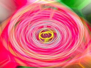 abstract background .symmetrical fractal light fiber fantasy flower with pistil pattern in soft pink, circular twirl, white and orange, creative digital art, twirl effect