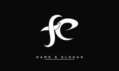 FE, EF Abstract Letters Logo Monogram