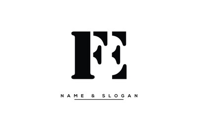 FE, EF Abstract Letters Logo Monogram
