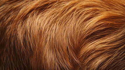 Fototapeta premium Close up of brown dog fur texture for background. Animal fur texture.