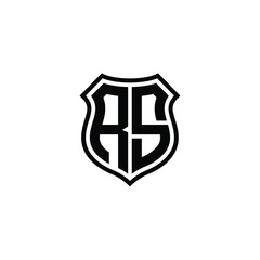 RS monogram logo design letter text name symbol monochrome logotype alphabet character simple logo