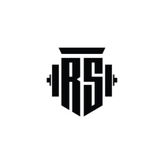 RS monogram logo design letter text name symbol monochrome logotype alphabet character simple logo