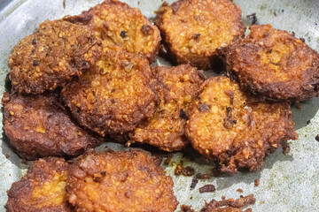 Traditional Bangladeshi Snacks Bora with Spices and Herbs