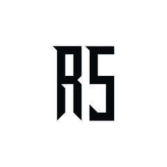 RS monogram logo design letter text name symbol monochrome logotype alphabet character simple logo