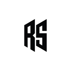 RS monogram logo design letter text name symbol monochrome logotype alphabet character simple logo