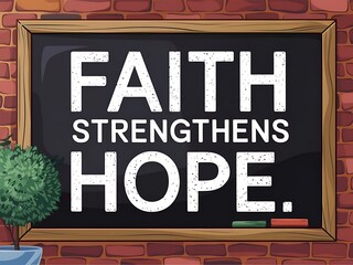 Obraz premium Faith Strengthens Hope A Motivational Message