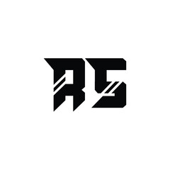 RS monogram logo design letter text name symbol monochrome logotype alphabet character simple logo
