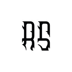 RS monogram logo design letter text name symbol monochrome logotype alphabet character simple logo