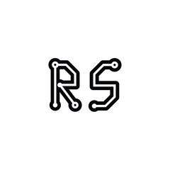 RS monogram logo design letter text name symbol monochrome logotype alphabet character simple logo