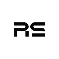 RS monogram logo design letter text name symbol monochrome logotype alphabet character simple logo