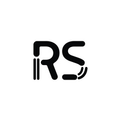 RS monogram logo design letter text name symbol monochrome logotype alphabet character simple logo