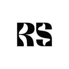 RS monogram logo design letter text name symbol monochrome logotype alphabet character simple logo