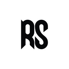 RS monogram logo design letter text name symbol monochrome logotype alphabet character simple logo