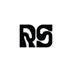 RS monogram logo design letter text name symbol monochrome logotype alphabet character simple logo