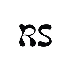 RS monogram logo design letter text name symbol monochrome logotype alphabet character simple logo