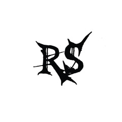 RS monogram logo design letter text name symbol monochrome logotype alphabet character simple logo
