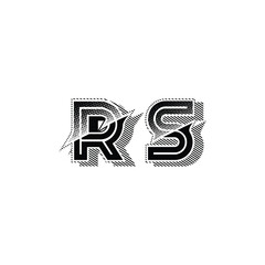 RS monogram logo design letter text name symbol monochrome logotype alphabet character simple logo