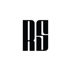 RS monogram logo design letter text name symbol monochrome logotype alphabet character simple logo