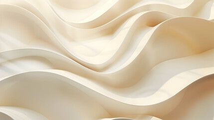 Obraz premium A smooth, flowing abstract design featuring soft, wavy lines in neutral tones.