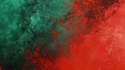 A vibrant red and green grainy background featuring a noisy, abstract texture.