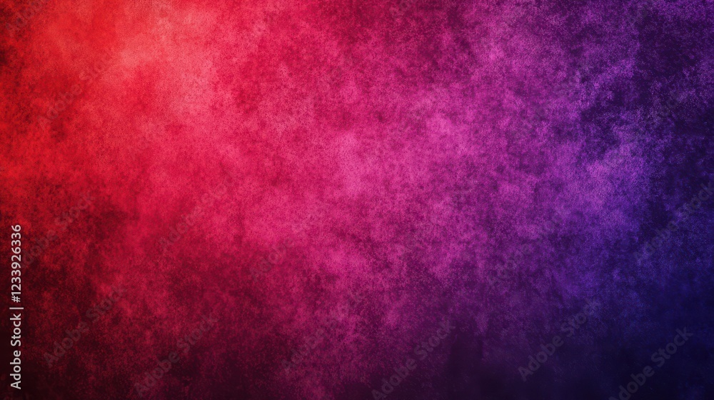 Poster a vibrant red and purple grainy gradient background with a dynamic noise texture, perfect for eye-ca