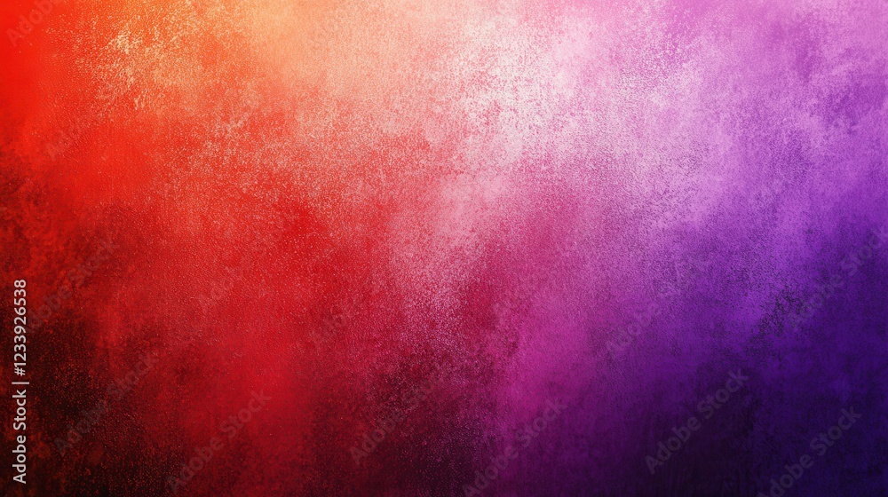 Poster a vibrant red and purple grainy gradient background with a dynamic noise texture, perfect for eye-ca