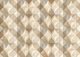 Fototapeta premium Geometric beige tile pattern design.
