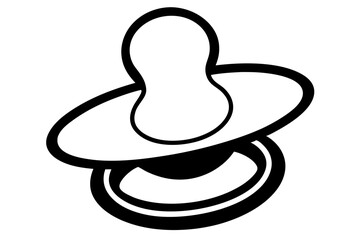 Baby pacifier clipart vector art and illustration