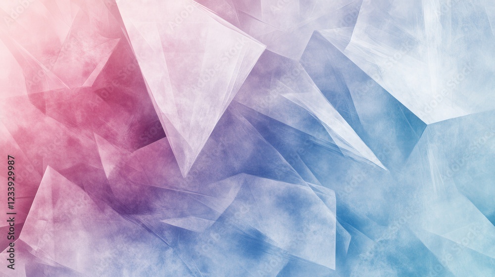 Aufkleber A visually captivating abstract background featuring soft pastel colors and dynamic triangular shapes.