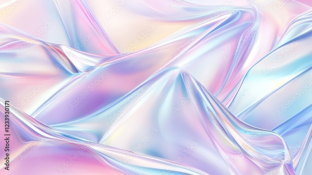 Poster A visually captivating abstract background featuring soft pastel colors and dynamic triangular shapes.