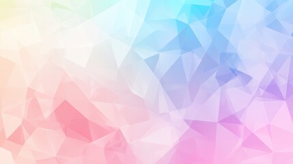 Fototapeta premium A visually captivating abstract background featuring soft pastel colors and dynamic triangular shapes.