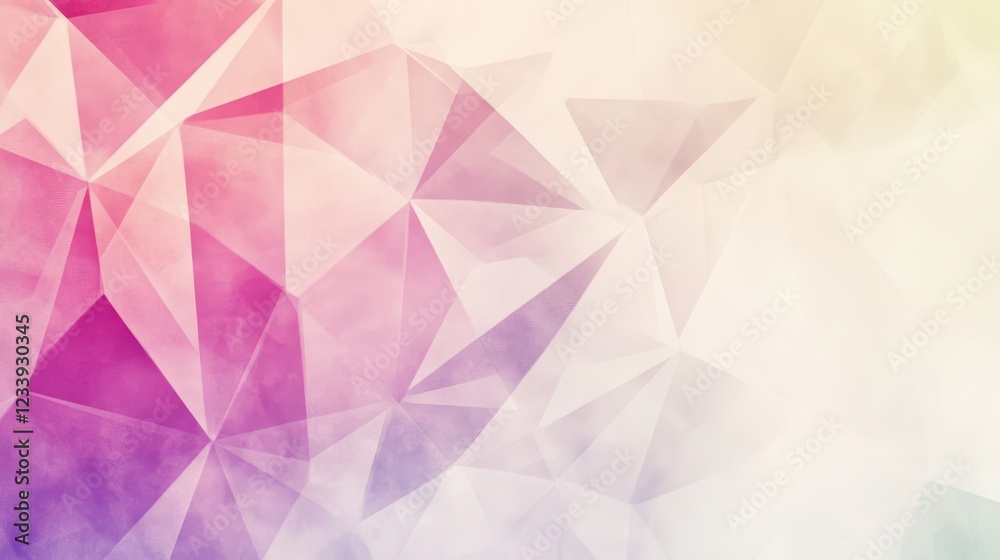 Poster A visually captivating abstract background featuring soft pastel colors and dynamic triangular shapes.