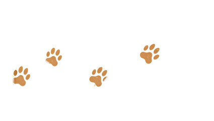 Paw vector foot trail print of cat. Dog, puppy silhouette animal diagonal tracks for t-shirts, backgrounds, patterns, websites, showcases design, greeting cards, child prints and etc.