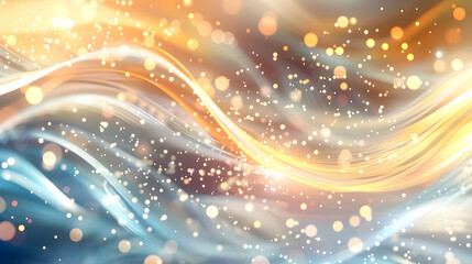 Obraz premium Abstract waves of color and light with a bokeh effect, creating a dreamy atmosphere.