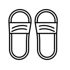Hotel room slipper icon