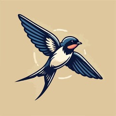vector illustration of a swallow
