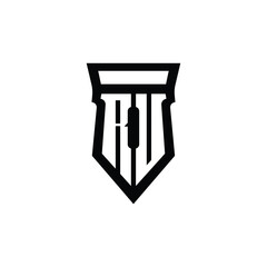 RU monogram logo design letter text name symbol monochrome logotype alphabet character simple logo