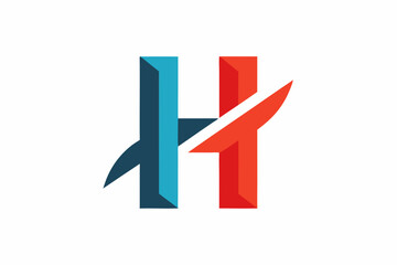 Alphabet H logo design concept