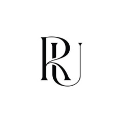 RU monogram logo design letter text name symbol monochrome logotype alphabet character simple logo