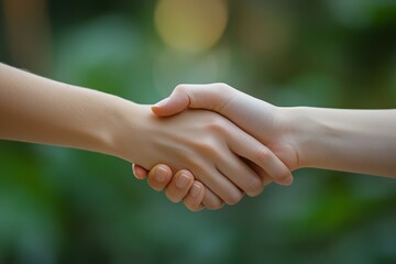 Partners corporate relationship concept. Close up handshake of business people in meeting attendance