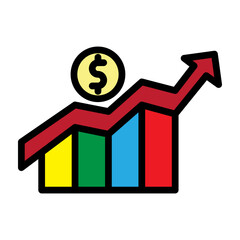 Capital Markets Vector Filled Icon Design