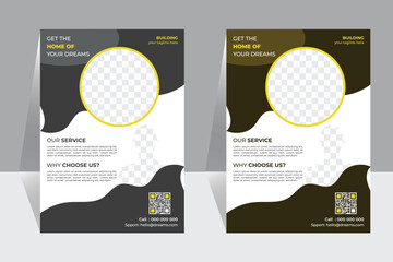 Construction Building Template Flyer Design.