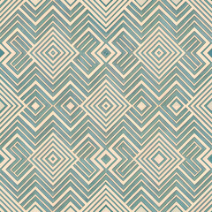Geometric pattern with teal lines.