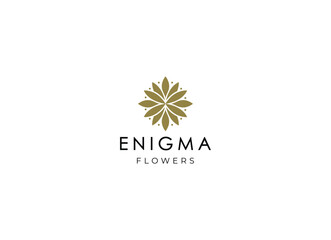 illustration Simple elegant flower logo template icon design. Luxury flower logo design vector illustration