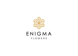 illustration Simple elegant flower logo template icon design. Luxury flower logo design vector illustration