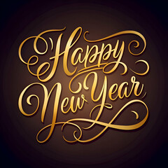 Elegant gold Happy New Year design.